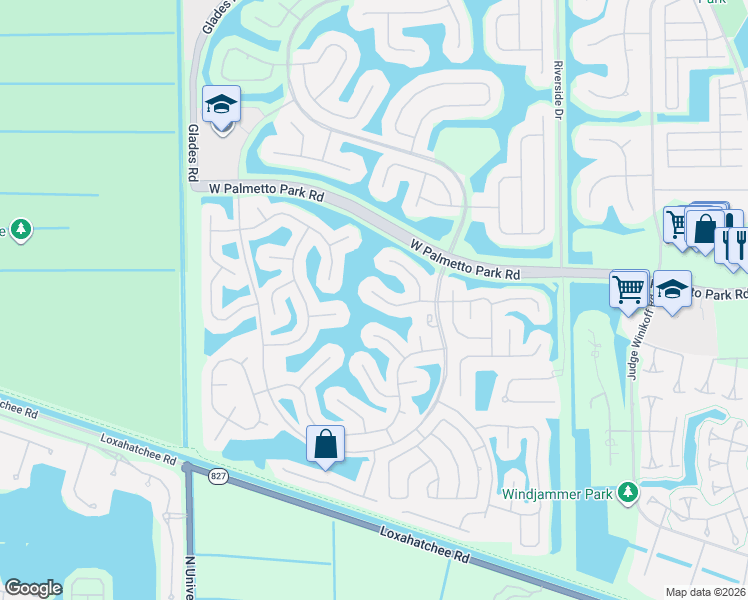 map of restaurants, bars, coffee shops, grocery stores, and more near 22345 Shorewind Drive in Boca Raton