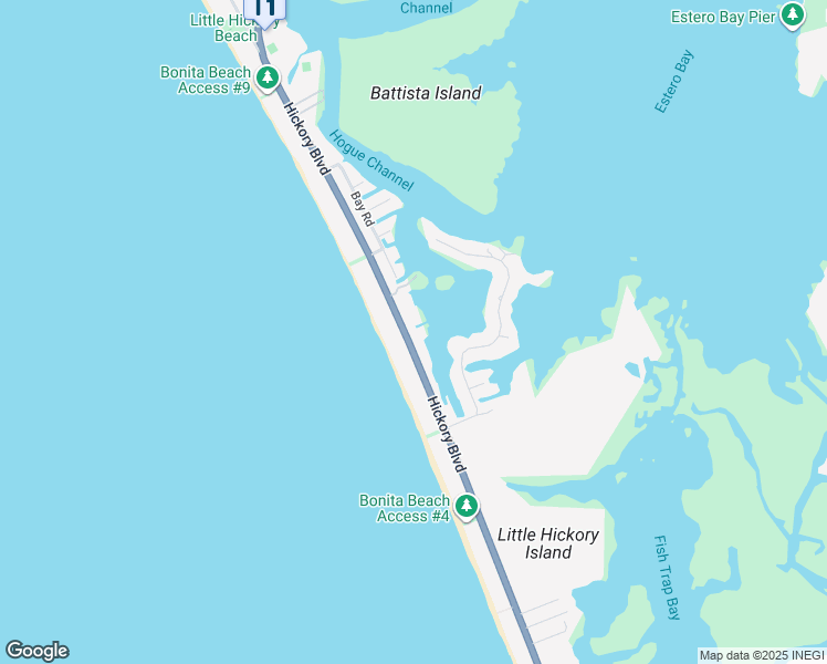 map of restaurants, bars, coffee shops, grocery stores, and more near 26811 Hickory Boulevard in Bonita Springs