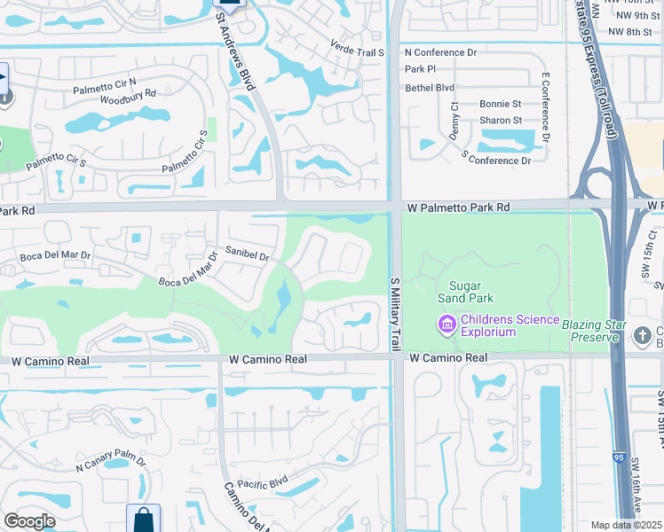 map of restaurants, bars, coffee shops, grocery stores, and more near 5633 Golfway Drive in Boca Raton