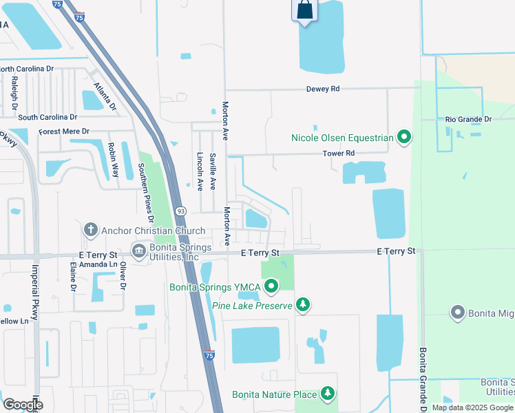 map of restaurants, bars, coffee shops, grocery stores, and more near 12330 Notting Hill Lane in Bonita Springs