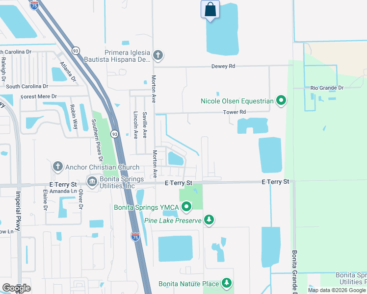 map of restaurants, bars, coffee shops, grocery stores, and more near 12330 Notting Hill Lane in Bonita Springs