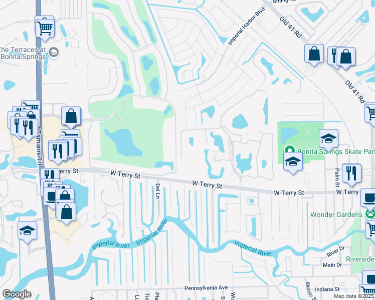 map of restaurants, bars, coffee shops, grocery stores, and more near 26630 Rosewood Pointe Drive in Bonita Springs