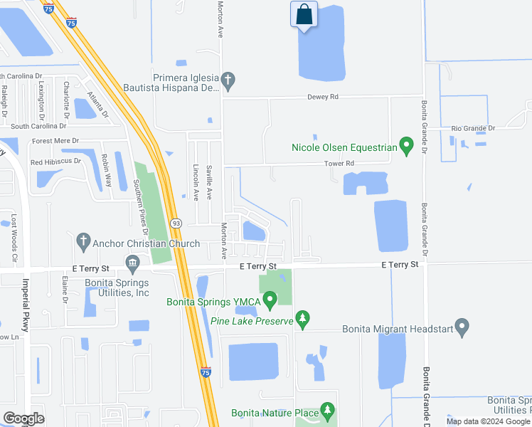map of restaurants, bars, coffee shops, grocery stores, and more near 12330 Notting Hill Lane in Bonita Springs