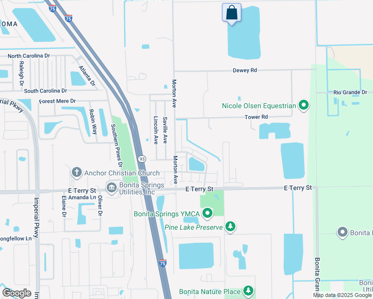 map of restaurants, bars, coffee shops, grocery stores, and more near 26741 Little John Court in Bonita Springs