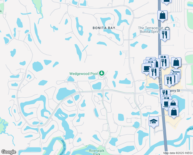 map of restaurants, bars, coffee shops, grocery stores, and more near 26868 Wedgewood Drive in Bonita Springs