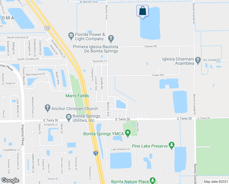 map of restaurants, bars, coffee shops, grocery stores, and more near 10 Little John Court in Bonita Springs
