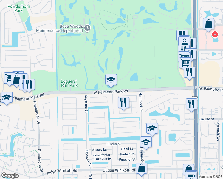 map of restaurants, bars, coffee shops, grocery stores, and more near in Boca Raton