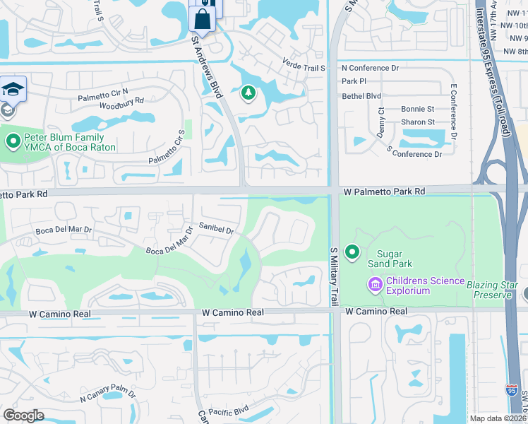 map of restaurants, bars, coffee shops, grocery stores, and more near 22092 West Soliel Circle in Boca Raton