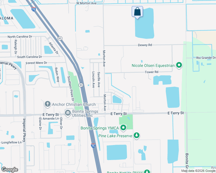 map of restaurants, bars, coffee shops, grocery stores, and more near 26716 Little John Court in Bonita Springs
