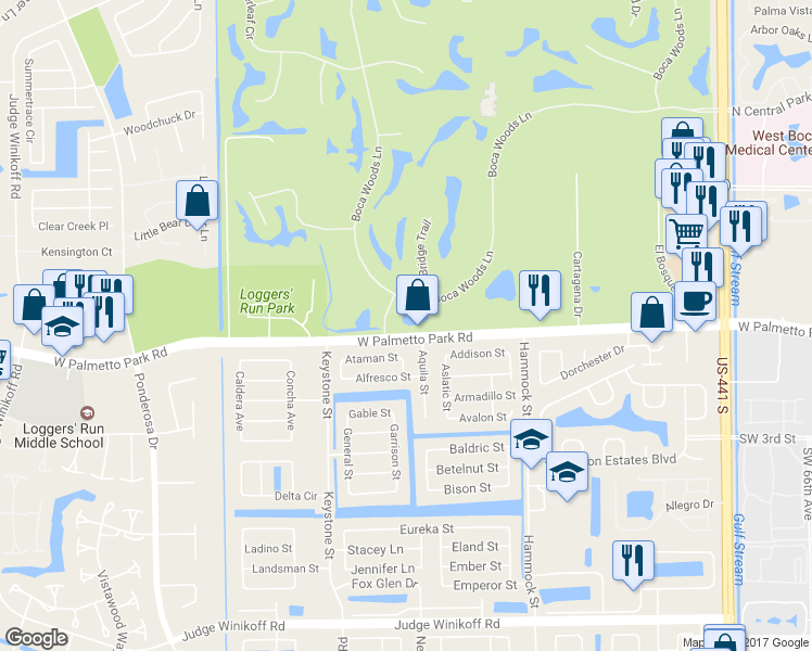 map of restaurants, bars, coffee shops, grocery stores, and more near 1001 N Federal Hwy in Boca Raton