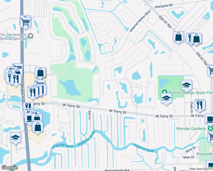 map of restaurants, bars, coffee shops, grocery stores, and more near 26610 Rosewood Pointe Drive in Bonita Springs