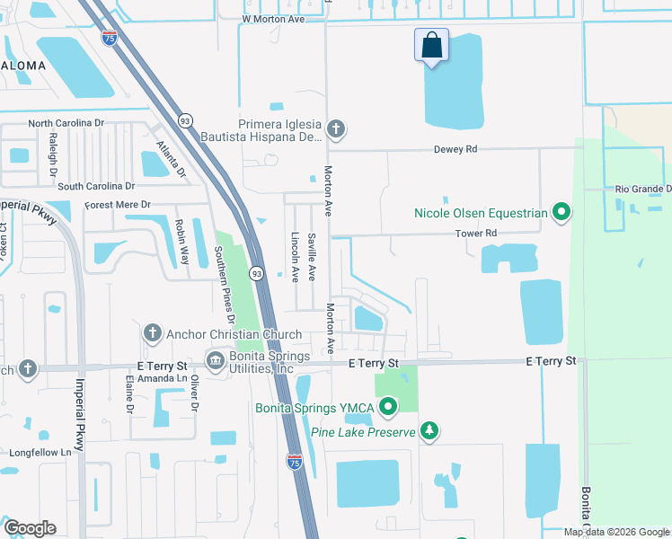 map of restaurants, bars, coffee shops, grocery stores, and more near 26704 Little John Court in Bonita Springs