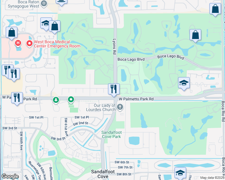 map of restaurants, bars, coffee shops, grocery stores, and more near 21920 Holly Tree Way in Boca Raton