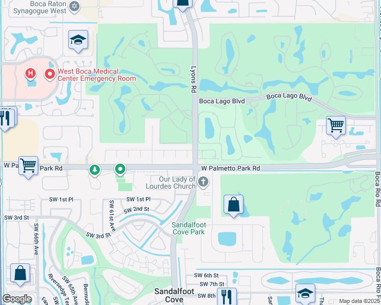 map of restaurants, bars, coffee shops, grocery stores, and more near 21920 Holly Tree Way in Boca Raton