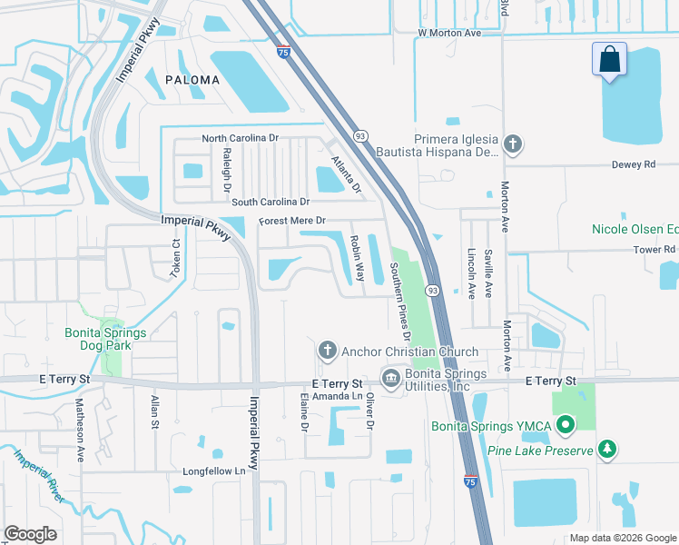 map of restaurants, bars, coffee shops, grocery stores, and more near 11721 Red Hibiscus Drive in Bonita Springs
