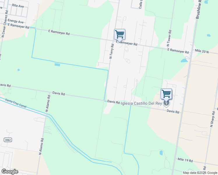 map of restaurants, bars, coffee shops, grocery stores, and more near 5303 Meadow Lane in Edinburg