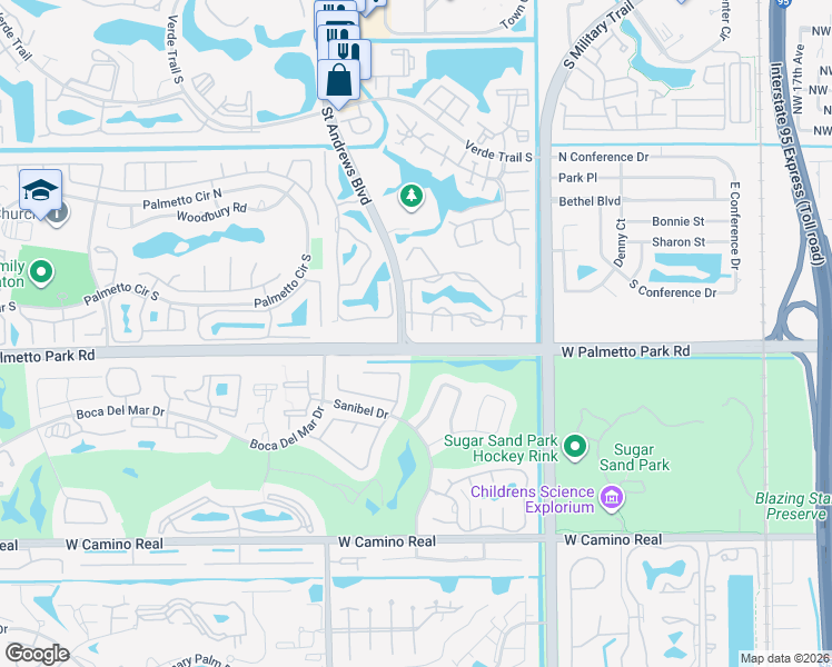 map of restaurants, bars, coffee shops, grocery stores, and more near in Palm Beach County