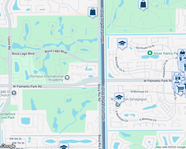 map of restaurants, bars, coffee shops, grocery stores, and more near in Palm Beach County