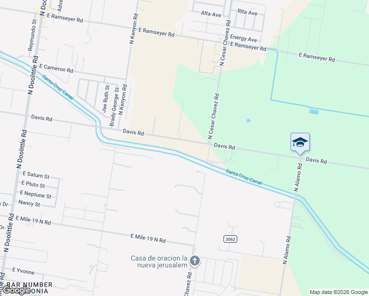 map of restaurants, bars, coffee shops, grocery stores, and more near 4030 Davis Road in Edinburg