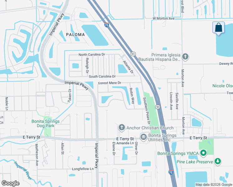 map of restaurants, bars, coffee shops, grocery stores, and more near 11630 Red Hibiscus Drive in Bonita Springs
