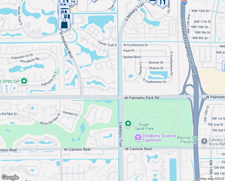 map of restaurants, bars, coffee shops, grocery stores, and more near 5690 Coach House Circle in Boca Raton
