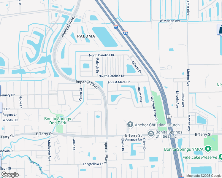 map of restaurants, bars, coffee shops, grocery stores, and more near 11541 Red Hibiscus Drive in Bonita Springs