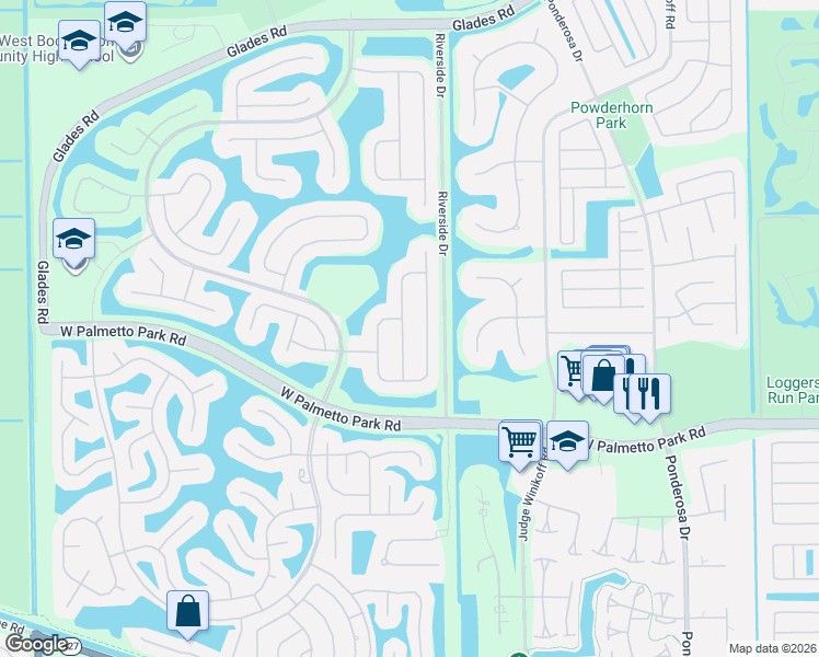 map of restaurants, bars, coffee shops, grocery stores, and more near 21716 Fall River Drive in Boca Raton