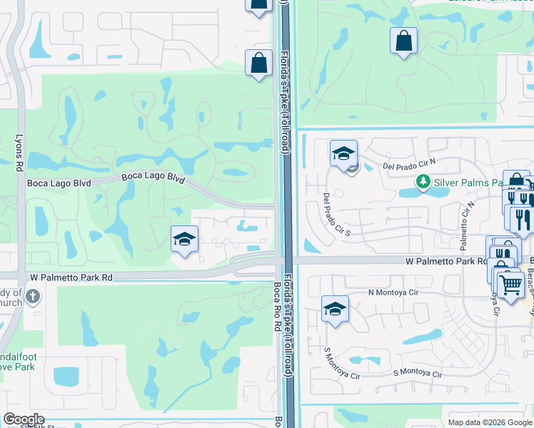 map of restaurants, bars, coffee shops, grocery stores, and more near 8111 Hampton Wood Drive in Boca Raton