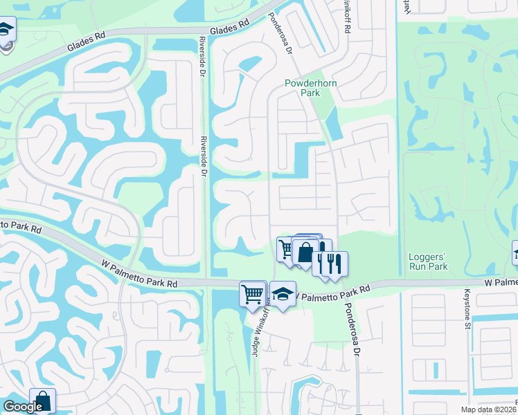 map of restaurants, bars, coffee shops, grocery stores, and more near 21788 Reflection Lane in Boca Raton