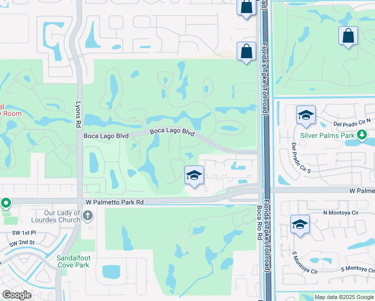 map of restaurants, bars, coffee shops, grocery stores, and more near 8334 Cypress Lane in Boca Raton