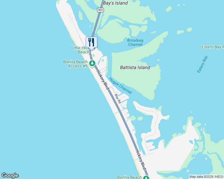 map of restaurants, bars, coffee shops, grocery stores, and more near 26427 Bay Road in Bonita Springs