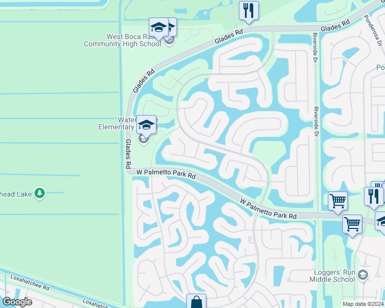 map of restaurants, bars, coffee shops, grocery stores, and more near 12645 Torbay Drive in Boca Raton