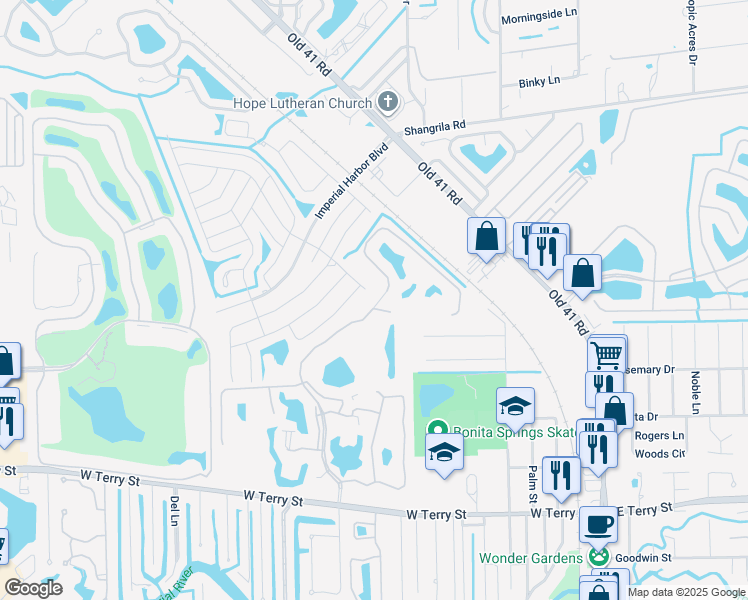 map of restaurants, bars, coffee shops, grocery stores, and more near 26560 Bonita Fairways Boulevard in Bonita Springs