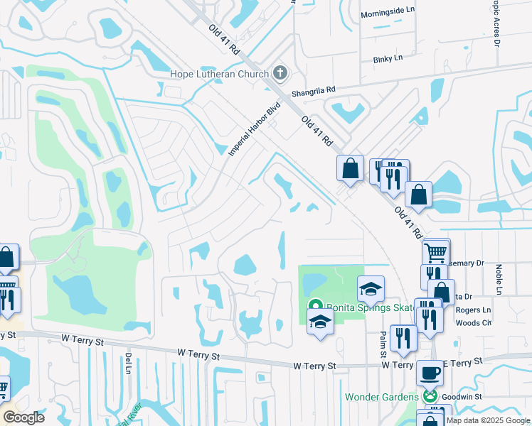 map of restaurants, bars, coffee shops, grocery stores, and more near 26560 Bonita Fairways Boulevard in Bonita Springs
