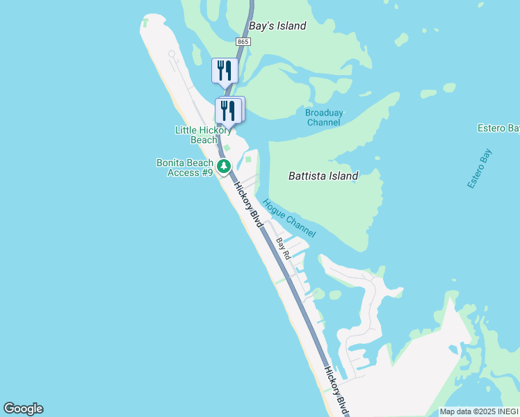 map of restaurants, bars, coffee shops, grocery stores, and more near 26385 Hickory Boulevard in Bonita Springs