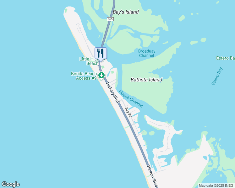 map of restaurants, bars, coffee shops, grocery stores, and more near 26321 Hickory Boulevard in Bonita Springs