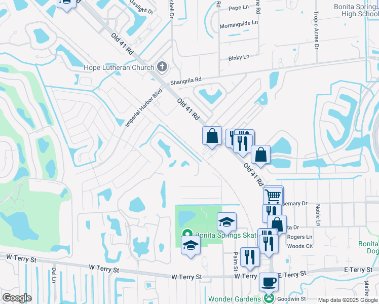 map of restaurants, bars, coffee shops, grocery stores, and more near 26240 Bonita Fairways Boulevard in Bonita Springs