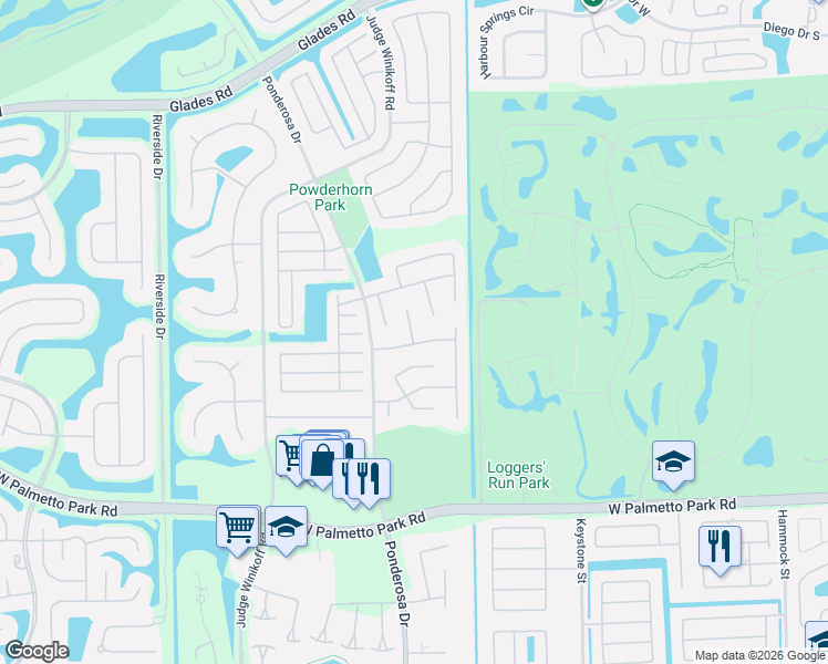 map of restaurants, bars, coffee shops, grocery stores, and more near 11431 Chipmunk Drive in Boca Raton