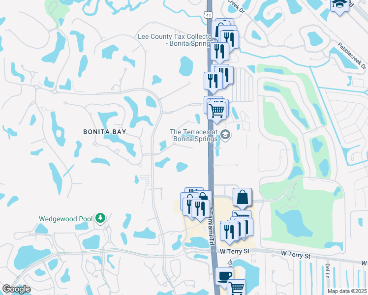 map of restaurants, bars, coffee shops, grocery stores, and more near 3335 Glen Cairn Ct in Bonita Springs