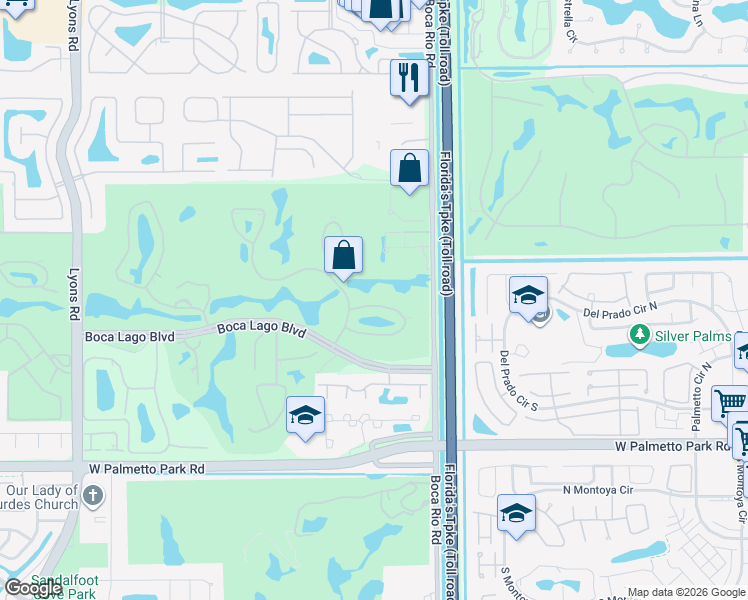 map of restaurants, bars, coffee shops, grocery stores, and more near 7908 Eastlake Drive in Boca Raton