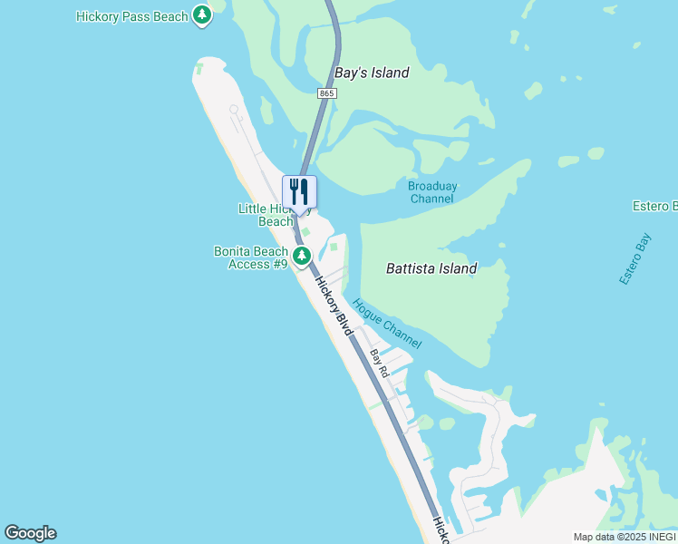 map of restaurants, bars, coffee shops, grocery stores, and more near 26275 Hickory Boulevard in Bonita Springs