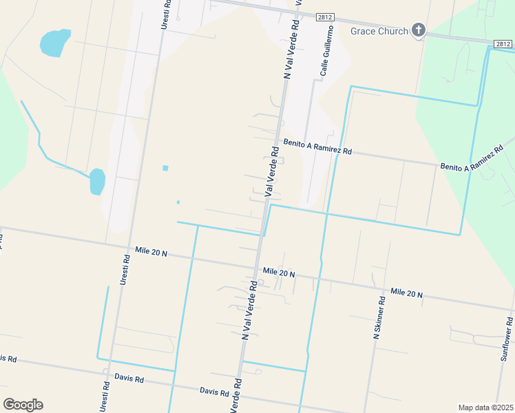 map of restaurants, bars, coffee shops, grocery stores, and more near 23221 North Val Verde Road in Edinburg