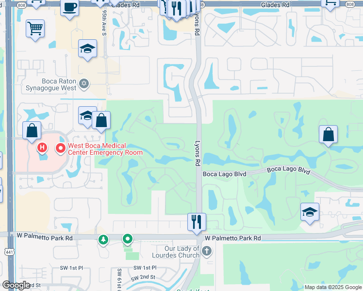 map of restaurants, bars, coffee shops, grocery stores, and more near 21542 Cypress Hammock Drive in Boca Raton