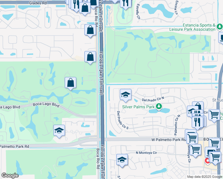 map of restaurants, bars, coffee shops, grocery stores, and more near 7898 Villa Nova Drive North in Boca Raton