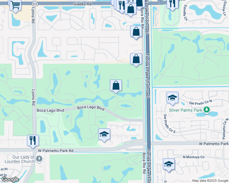 map of restaurants, bars, coffee shops, grocery stores, and more near 8056 Eastlake Drive in Boca Raton