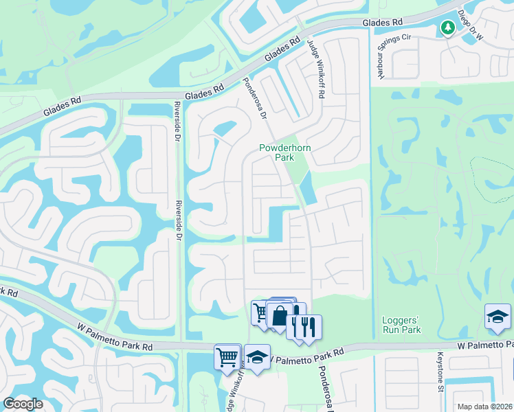 map of restaurants, bars, coffee shops, grocery stores, and more near 21423 Summertrace Circle in Boca Raton