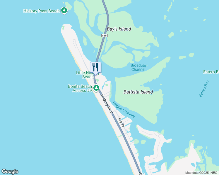 map of restaurants, bars, coffee shops, grocery stores, and more near 26275 Hickory Boulevard in Bonita Springs