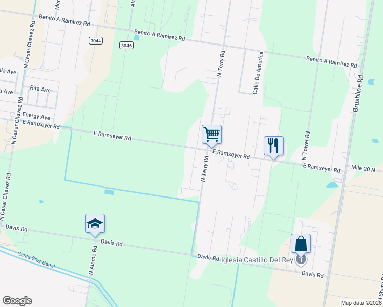 map of restaurants, bars, coffee shops, grocery stores, and more near 6013 Sugarbird Lane in Edinburg