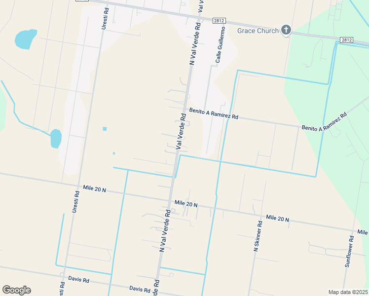 map of restaurants, bars, coffee shops, grocery stores, and more near 23221 North Val Verde Road in Edinburg