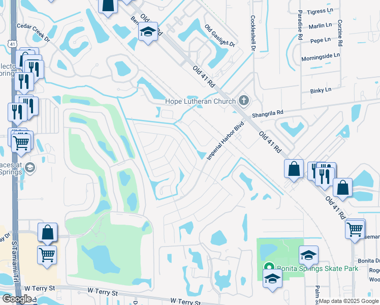map of restaurants, bars, coffee shops, grocery stores, and more near 26144 Kings Road in Bonita Springs